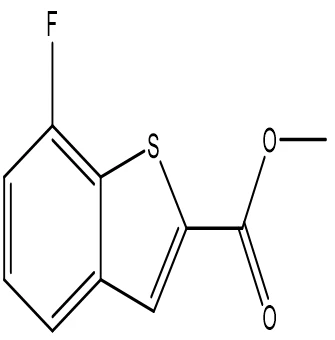 Meitil 7- fluorobenzo [b] thiophene -2- carboxylate; CAS Uimh.: {550998-54-4